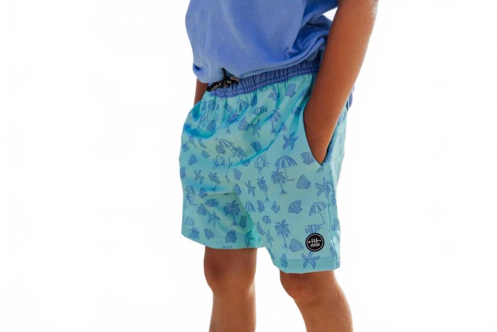 NEW FEATHER 4 ARROW volley trunks in aqua crystal